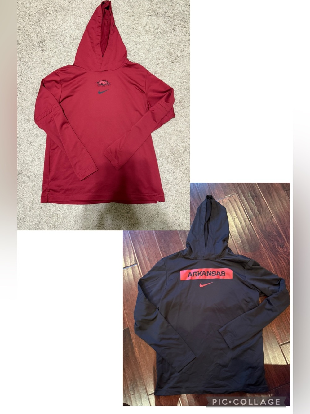 Lot of Two Nike University of Arkansas Athlete Drifit Hoodies